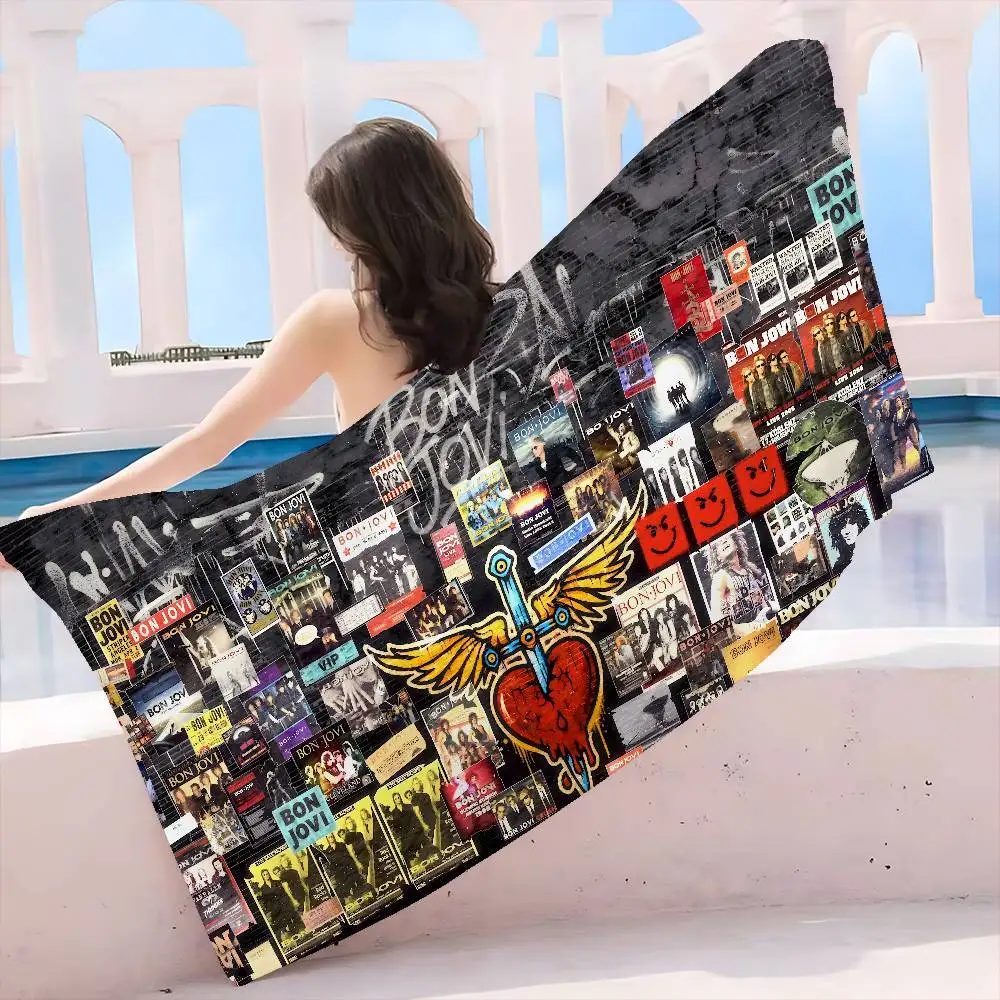 Toalla de playa de microfibra B-BonS J-Jovi, absorbente, de secado rápido, suave, para yoga, natación, resort, escalada en montaña