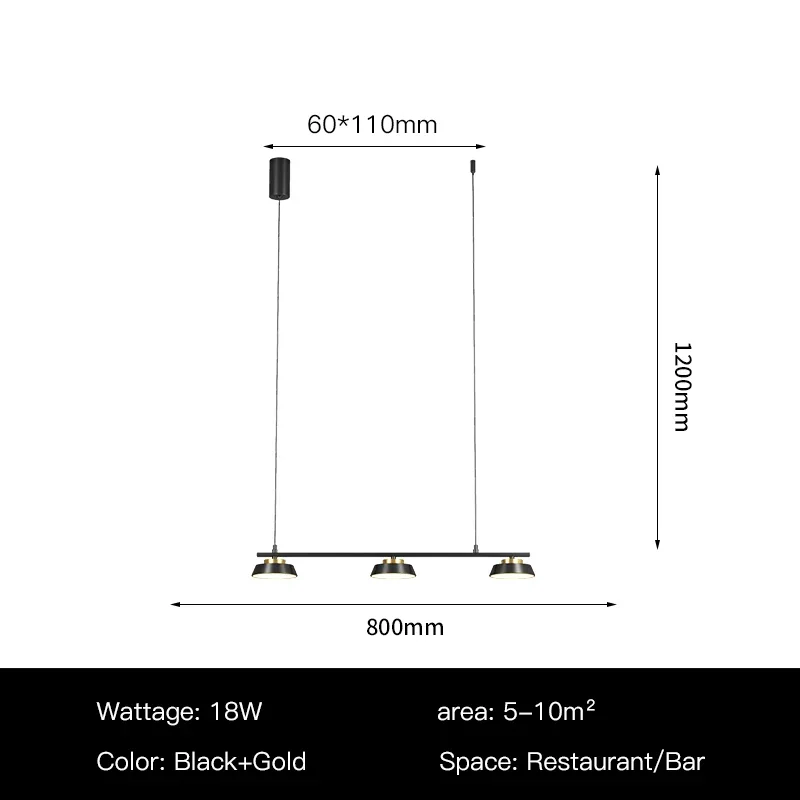 ثريا LED حديثة بسيطة ، أضواء معلقة سوداء ، ديكور منزلي ، تركيبات إضاءة معلقة ، غرفة معيشة ، غرفة طعام ، بار مطبخ