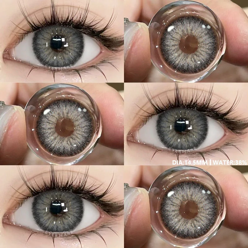 EYESHARE 1Pair High Quality Colored Contact Lenses for Eyes Blue Eye Contacts Brown Lense Gray Pupils Green Cosmetic Lens Yearly