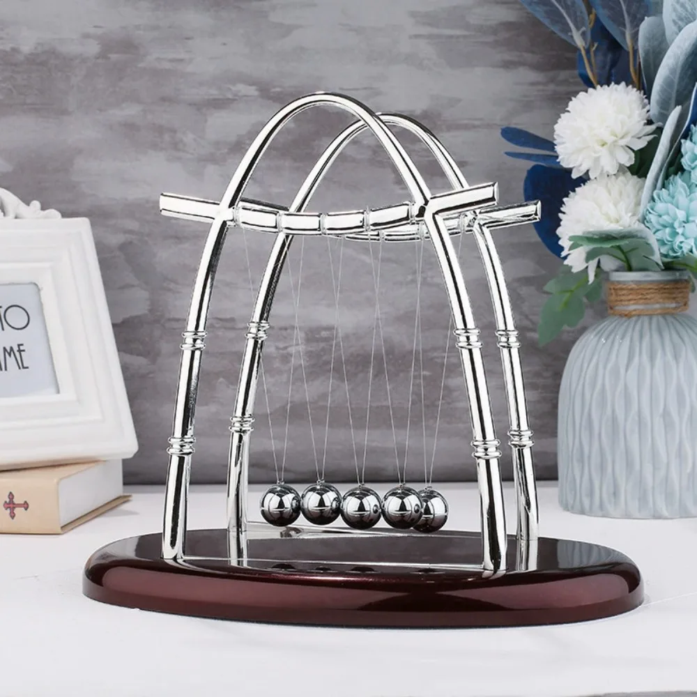 Newton Cradle Balance Steel Balls Perpetual Motion Collision Ball School Teaching Physics Science Pendulum Toy Home Decoration view 6