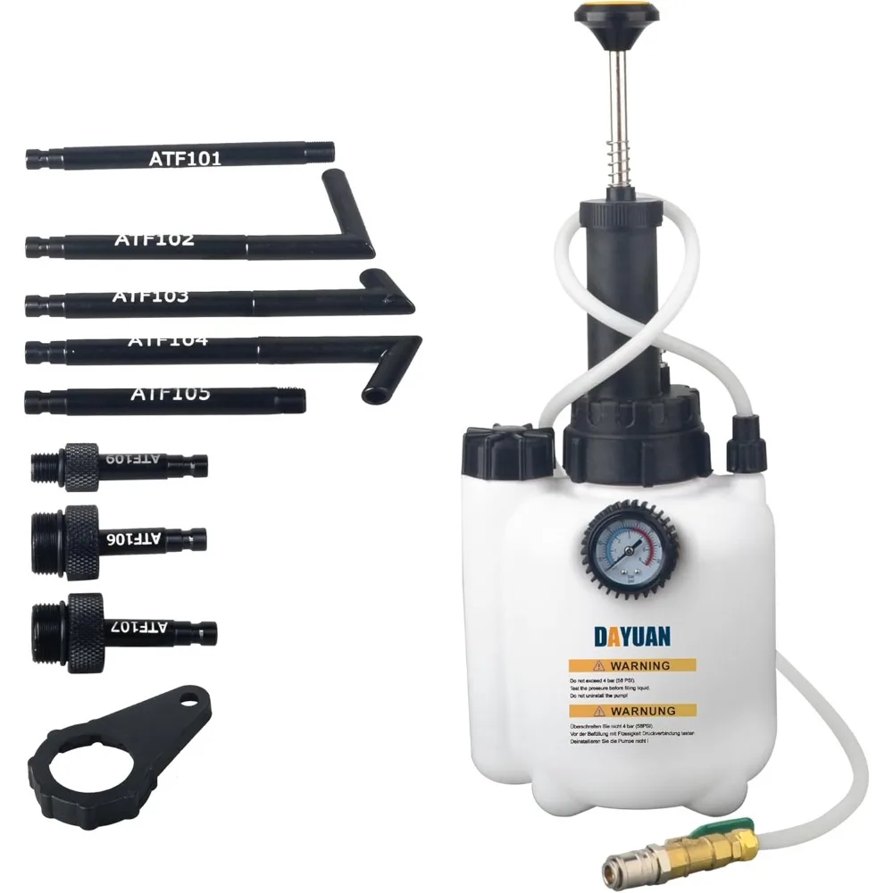 

3L Manual Transmission Fluid ransfer Pump, Oil Filling Filler System Fluid Pump Tool for Automatic Transmission with Adapters