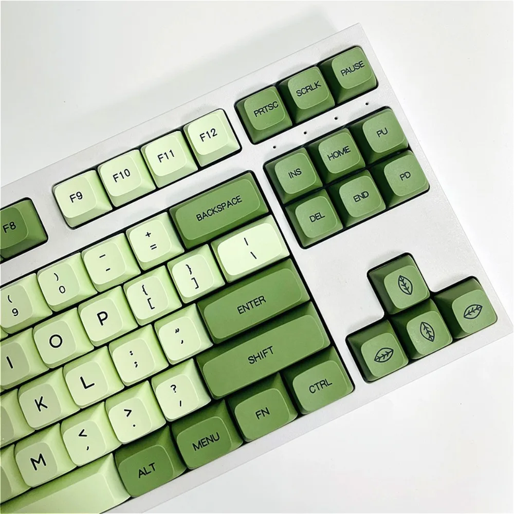 

Matcha English, Korean, Russian, Japanese phonetic keycaps 123-key XDA PBT for 61/64/87/104/108 GMK67 gaming mechanical keyboard