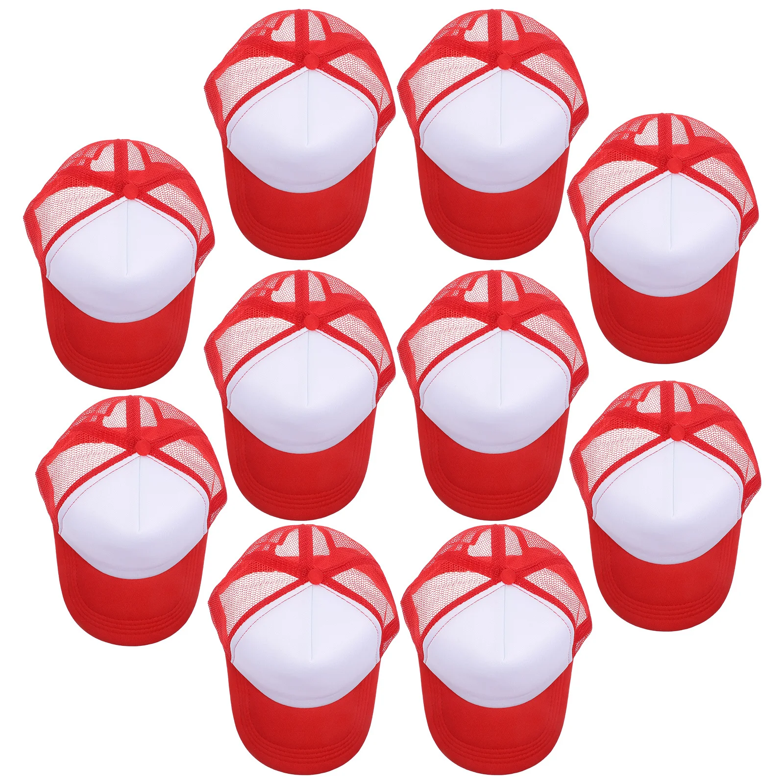 

10Pcs Sublimation Mesh Blank Baseball Caps DIY Heat Transfer Hat Lightweight Soft Comfortable Outdoor Trucker Cap for All