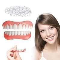 False Teeth Silicone Upper Lower Veneers Teeth Braces Dentures Paste Dentures Temporary Fake Tooth Fake Teeth Whitening Tool