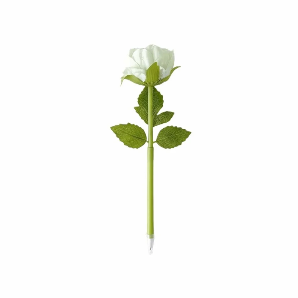 Fake Rose Artificial Flowers Ballpoint Pen Writing Smoothly Desktop Ornament Neutral Gel Pens Simulation Peony DIY Vase Decor