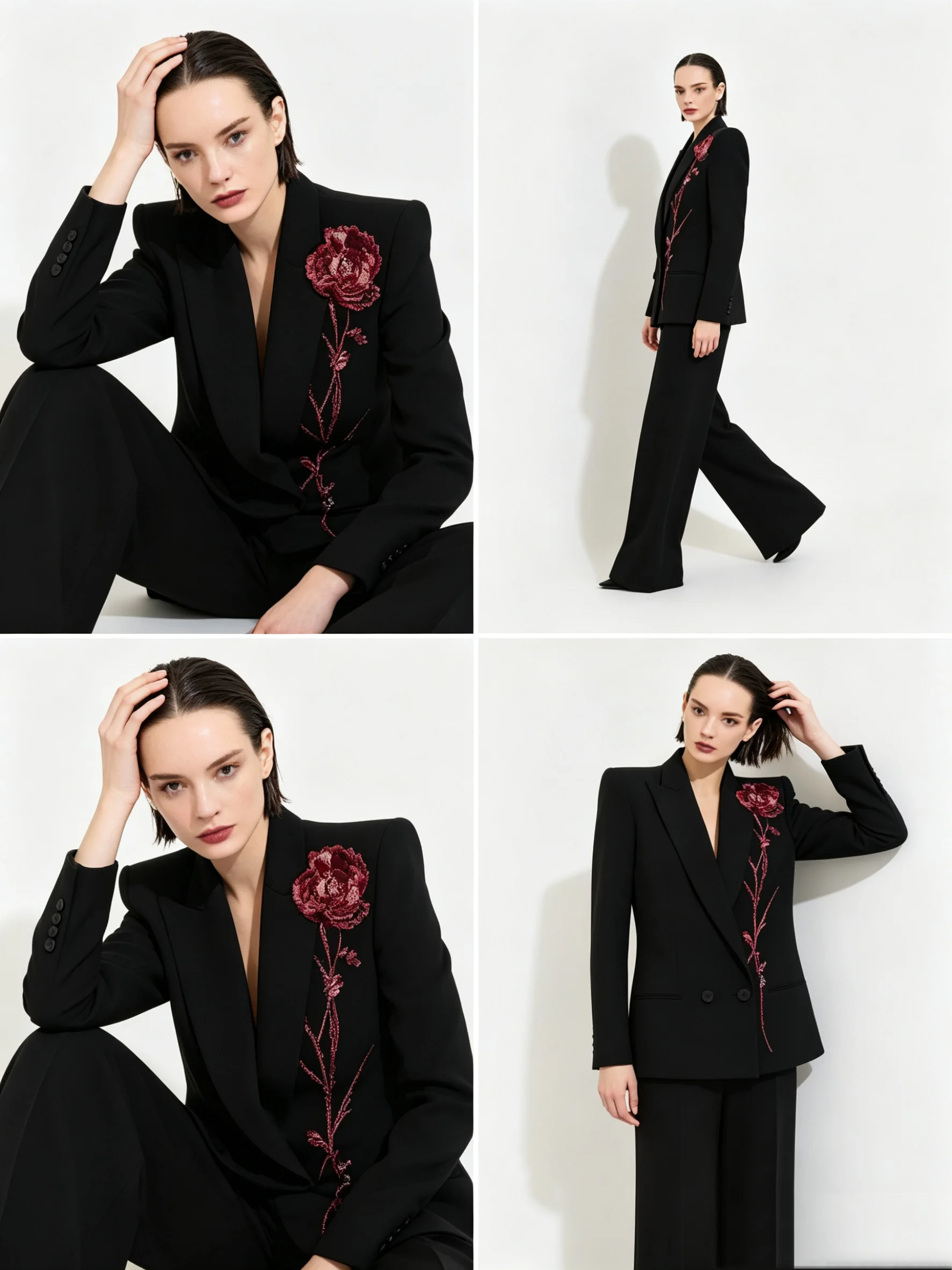 Zwarte damespakken set 2-delig - Women Formal Wear Blazer Set recensie en prijs