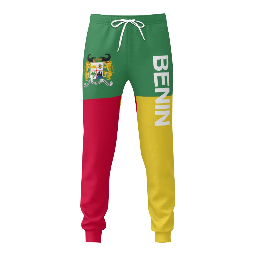 

Benin Flag Mens Sweatpants with Pockets Joggers for Men Sports Casual Sweat Pants With Drawstring