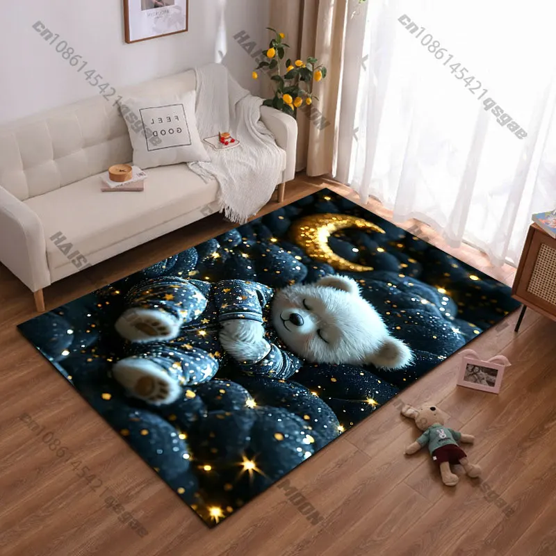 Dreamy peaceful cozy sleeping scene carpet Yoga living room room decor children's crawling mat doormat area rug games mat