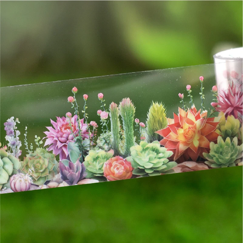 50mm*2m Plant flower landscape PET Tapes Creativity Scrapbooking Hand Account Adhesive hand made Diy Junk Journal Craft Supplies