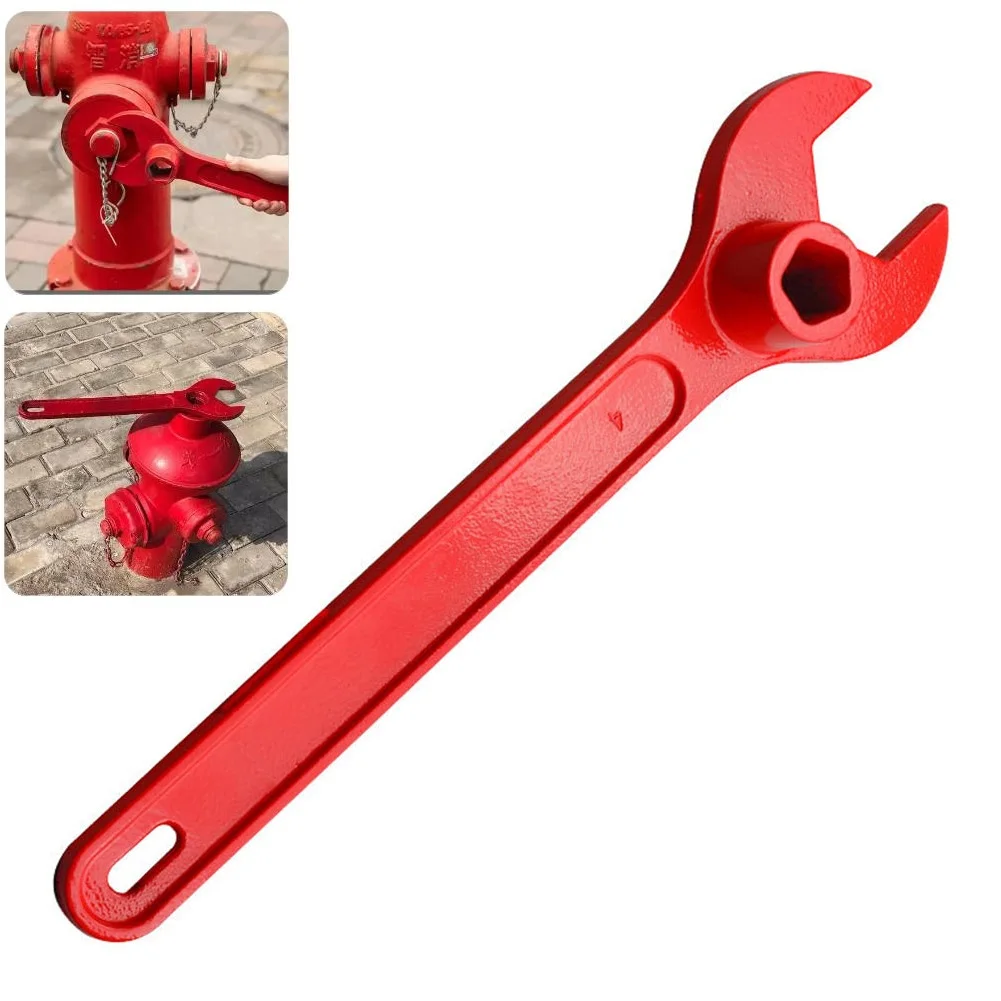 

1Pc Fire Hydrant Wrench Spanner 55mm Open-end 345/370/435mm Opening Switch Wrench Cast Steel For Outdoor Repairing Hand Tool
