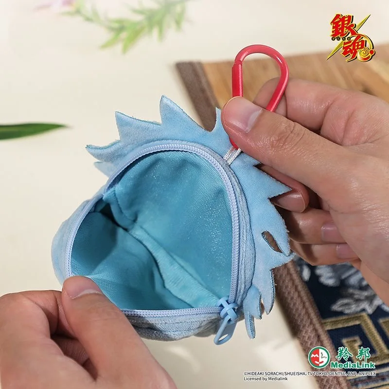 Gintama Sakata Gintoki Coin Purse Pendant Anime Wallet Storage Bag Large Capacity Eco-Friendly Shopping Bag Girls Gifts view 5