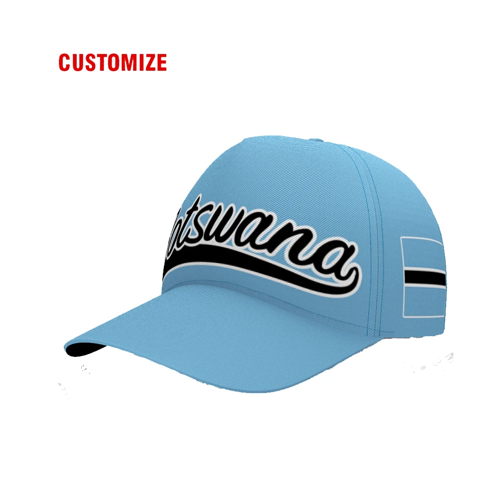 Botswana Baseball Caps Custom Made Name Number Team Logo Bw Fishing Hats Bwa Country Travel English Nation Flag Photo Headgear