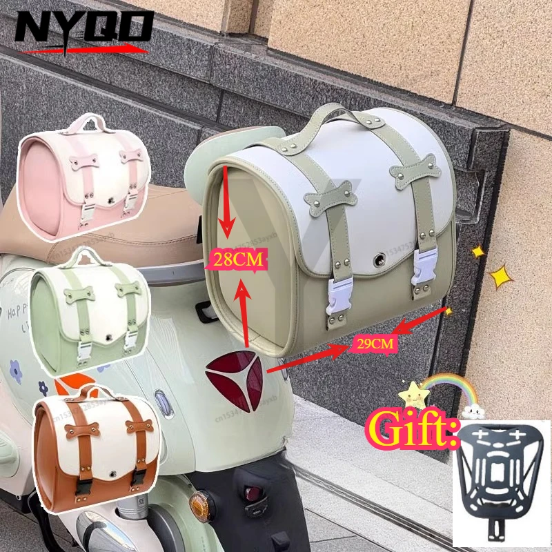

Retro Motorcycle Trunk Rear Seat Hanging Bag Waterproof Electric Vehicle Storage Trunk Storage Rear Trunk Bag