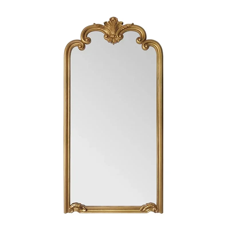 Gold Luxury Interior Mirror Nordic Design Frame Rectangle Mirror Living Room Vintage Specchio Da Parete Bedroom Decoration