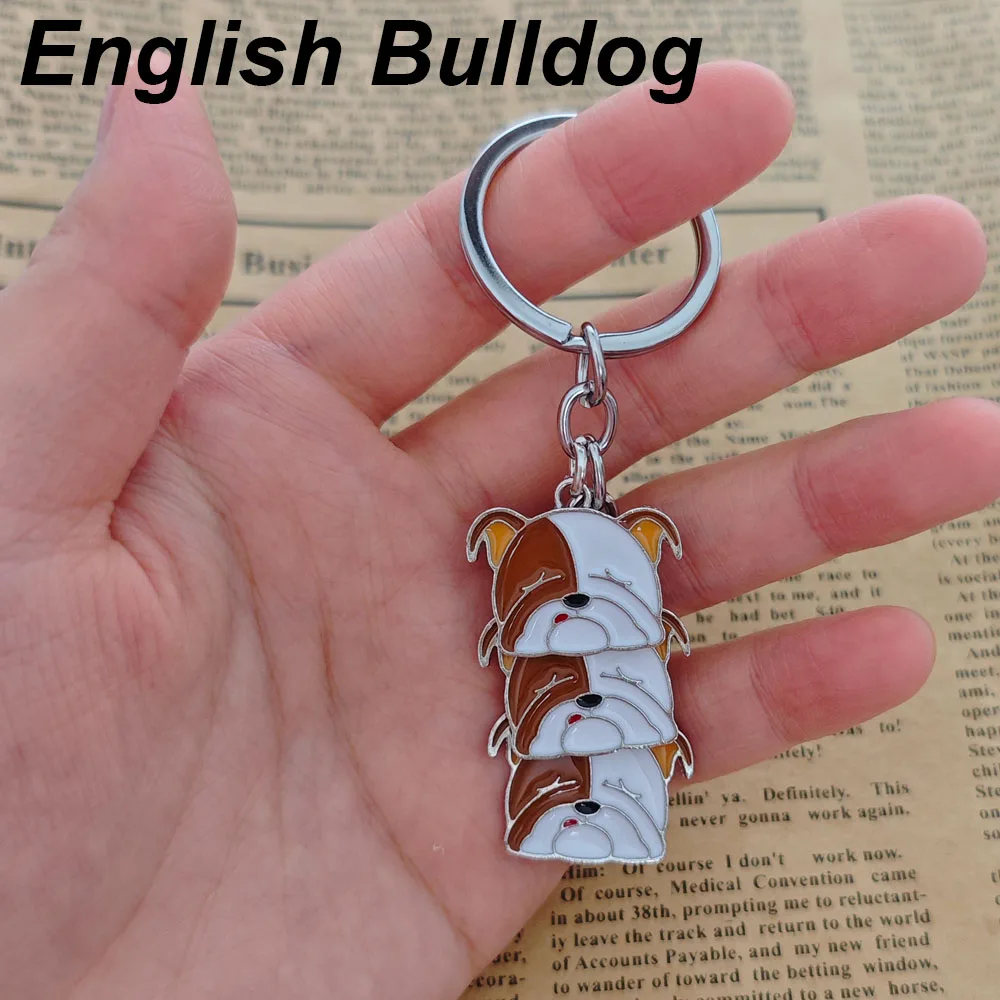 Jack Russell Terrier Dog Keychain Animal Boxer Pug Key Ring Cute Unique Classmate Gift