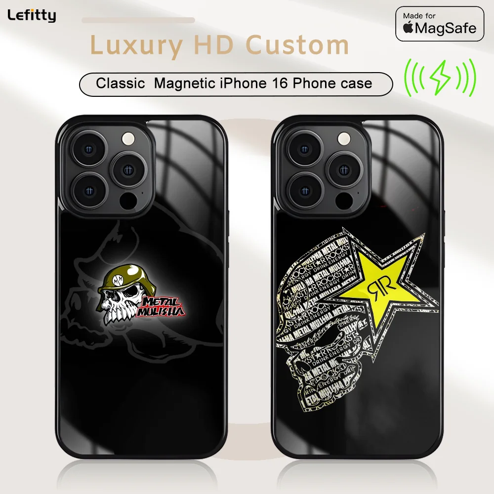 

Motocross M-Metal M-MulishaS Phone Case For iPhone 16 15 14 13 12 11 Pro Max Plus Mini Magnetic Magsafe Wireless Charging Cover