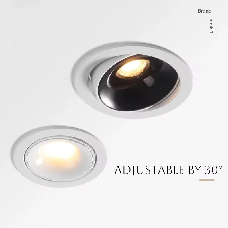 LED anti-glare downlight Ultra-thin COB spotlight Living room bedroom without main light 110V/220V household lighting 5W7W9W12W
