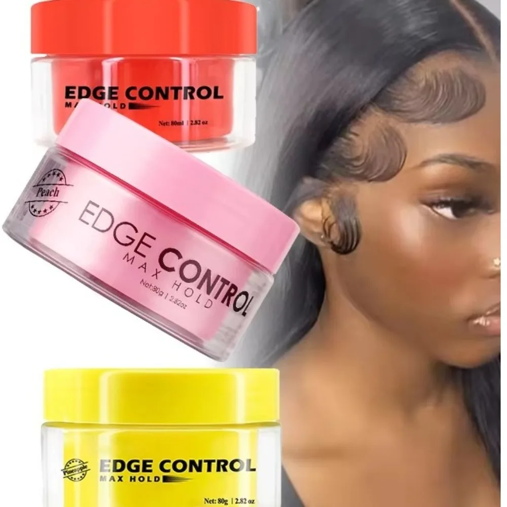 

2.82Oz Beard Edge Control Wax with Castor Oil Fruity Scent Hair Styling Gel Strong Hold Long Lasting Edge Control Gel