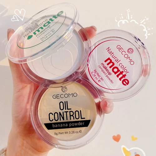 Polvo compacto matificante, polvo de ajuste de maquillaje mate, Control de aceite, translúcido sedoso para todos los tonos de piel, 12 horas de duración, 1 ud.