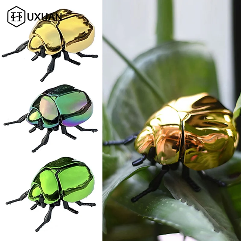1 Uds. De broma creativa, modelo de insecto animado, escarabajo, escarabajo, escarabajo de cuerda, juguetes biónicos, juguete de animales de plástico para niños