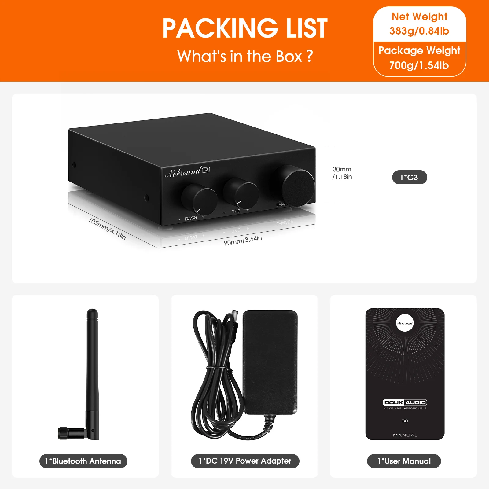 ★送料無料★DOUK AUDIO G3 Bluetooth5.0 パワーアンプ Douk Audio G3 Bluetooth 5.0 Stereo Amplifier Mini Audio 2.0