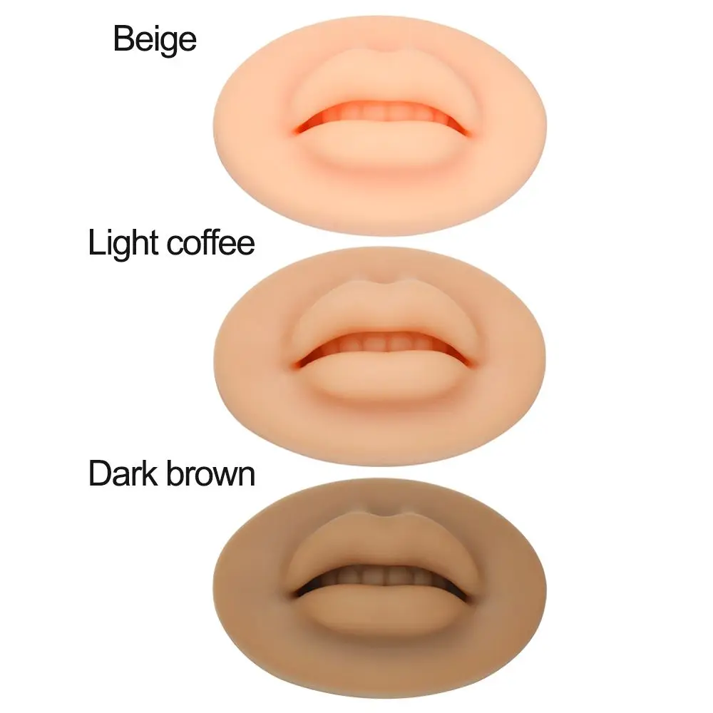 Tattoo Training Accessories Microblading Lip Blush 3D Practice Lip Open Mouth Soft Silicone Skin For Permanent Makeup Artists