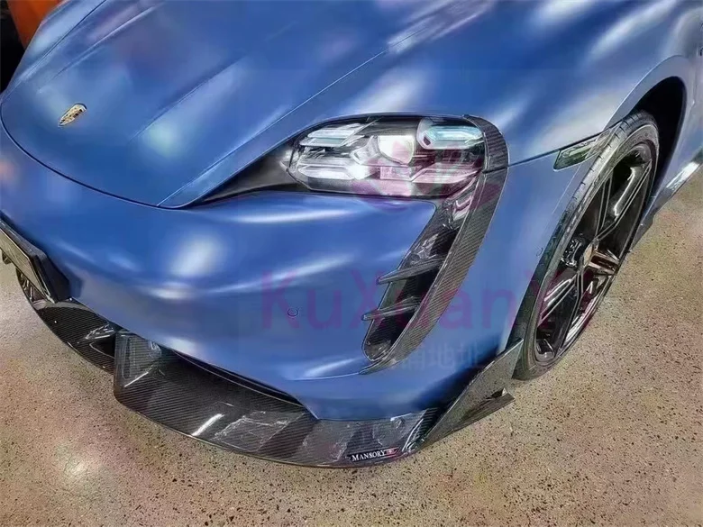 High Quality 3K Carbon Fiber M-style Front Lip for Direct Factory Sales for Porsche Taycan Body Kits