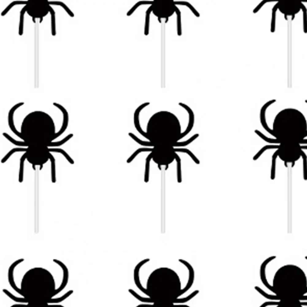 Halloween Cake Decorations Halloween Party Favors 12 Pcs Halloween Cupcake Toppers Set Black Spider Skull Bat for Birthdays