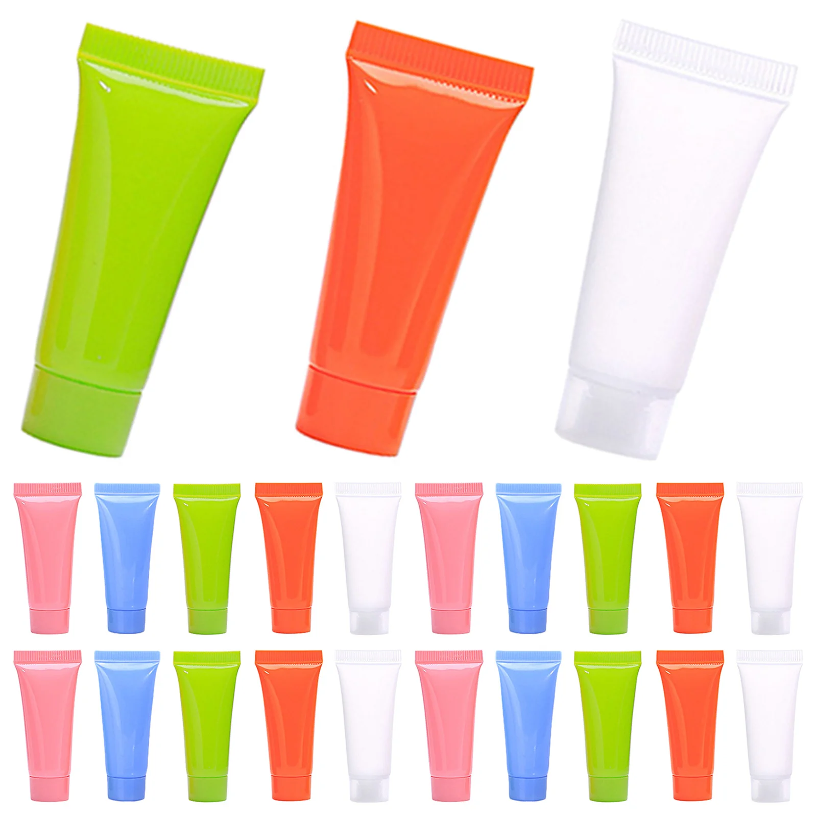 30Pcs Empty Lotion Dispensing Tubes Refillable Travel Squeeze Bottles Leak Proof Travel Lotion Containers Facial Hand