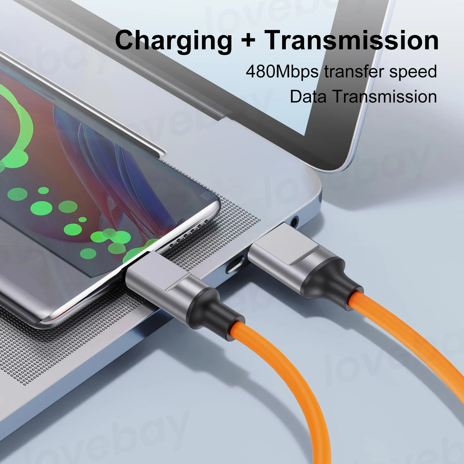 120W 6A Type C Cable Super Fast Charging Liquid Silicone Quick Charge USB Cable Usb C Charger Cable Data Cord for Xiaomi Huawei