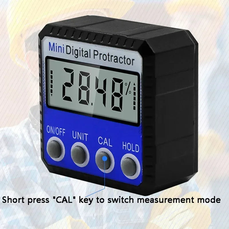 

Angle Ruler Electronic Digital Display Strong Magnetic Adsorption Inclinometer Tilt and Flip Measuring Tool Mini 360 Degree