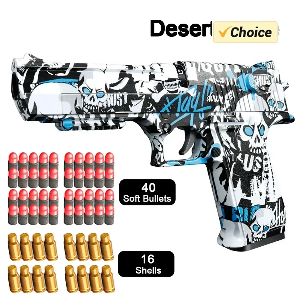 80 Soft Bullets & 24 Shells For Glock Toy Guns Desert Eagle Pistol Colt 1911 Foam Bullets Ammo