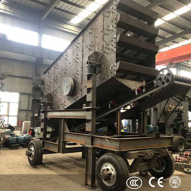 Heavy Wheeled Mobile Quarry Screen Machine Limestone 2 3 4 Decks Mobile Aggregates Screening Separator Plan Price