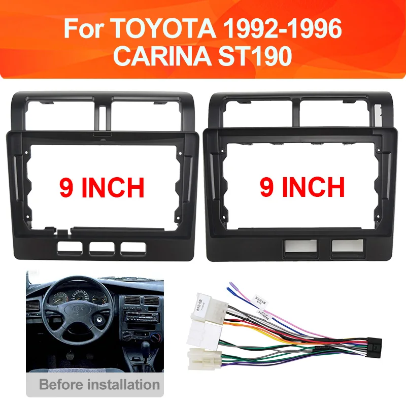 

For TOYOTA 1992-1996 CARINA ST190 DVD Frame Adapter Stereo Radio Audio Dash Head Unit Navigation Harness Panel Kit Car Fascia