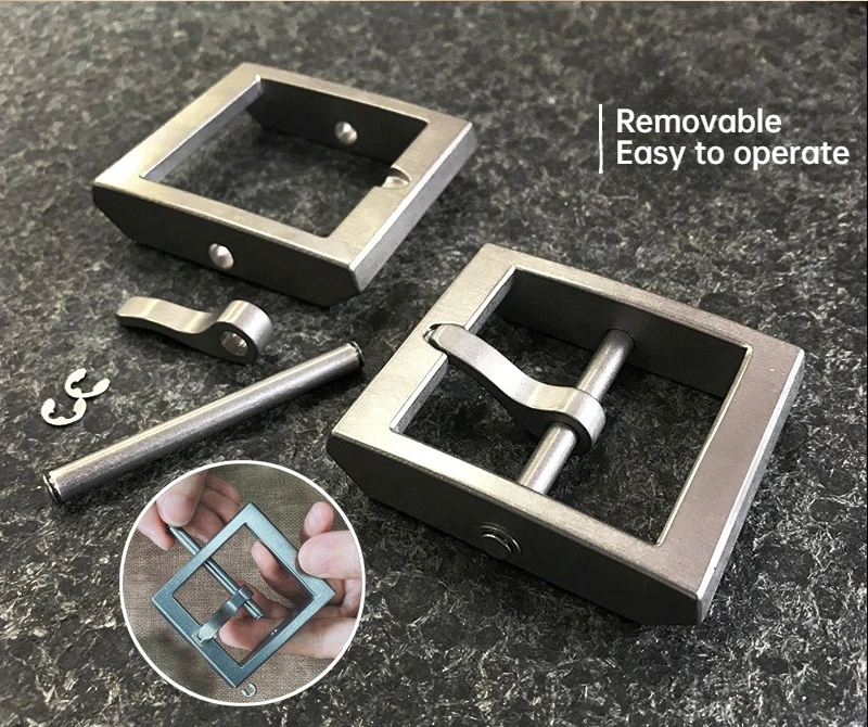 4 سنتيمتر التيتانيوم النقي حزام دبوس مشبك الرأس-الصدأ الرجال والنساء للإزالة المضادة للحساسية Colorfast تنوعا أحزمة الموضة مشبك #5