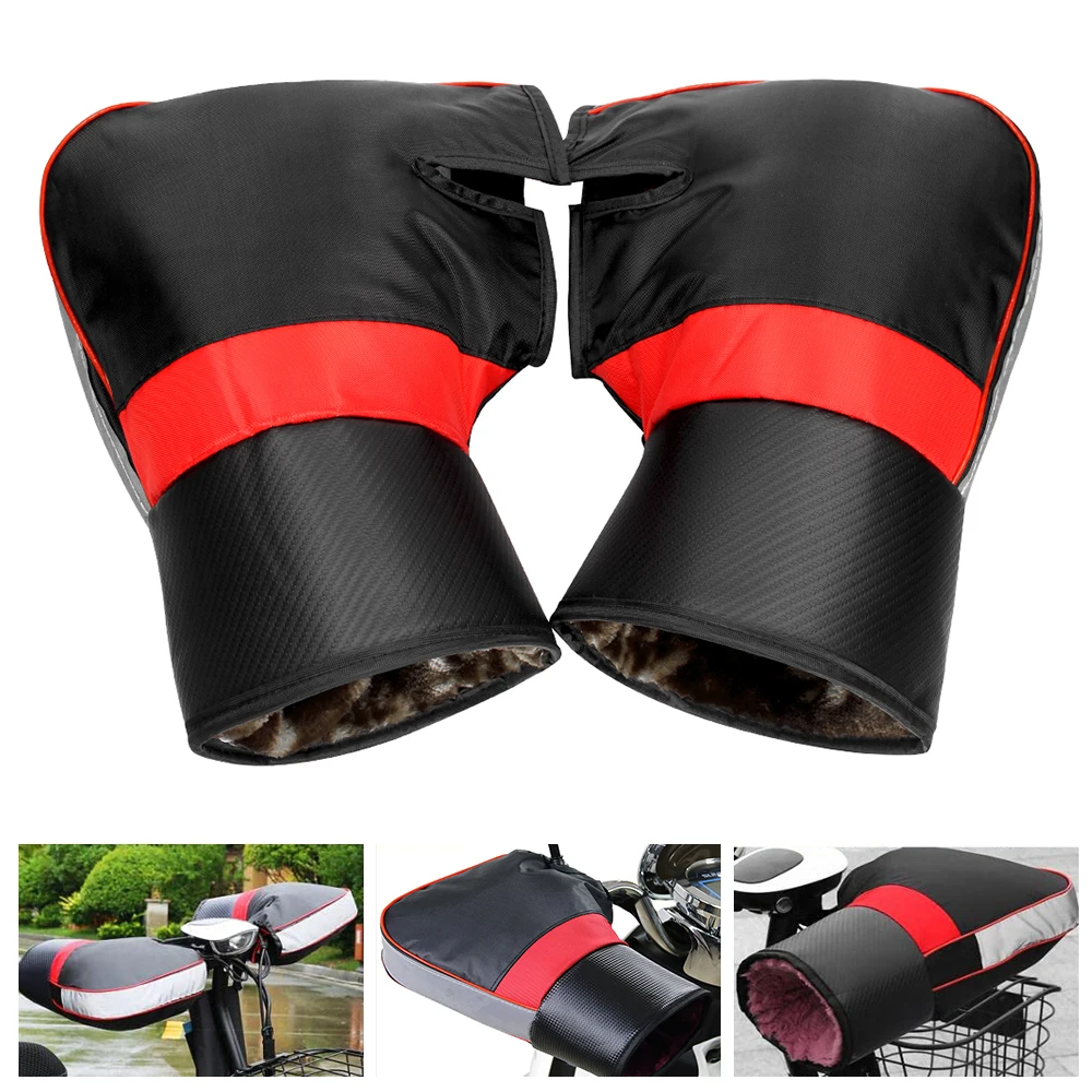 

Motorcycle Gloves Waterproof Windproof Winter Warm Gloves Motor Scooter Electric Vehicles Reflective Motocross Handlebar///,p'