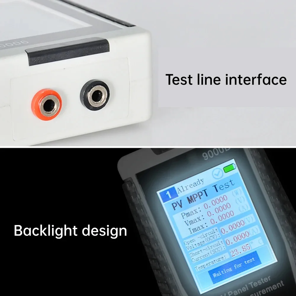 800W Max Power Solar Panel Tester MPPT Meter 60V/35A PV Module Tester for Voc/Isc, with Data Recording HP-9000D