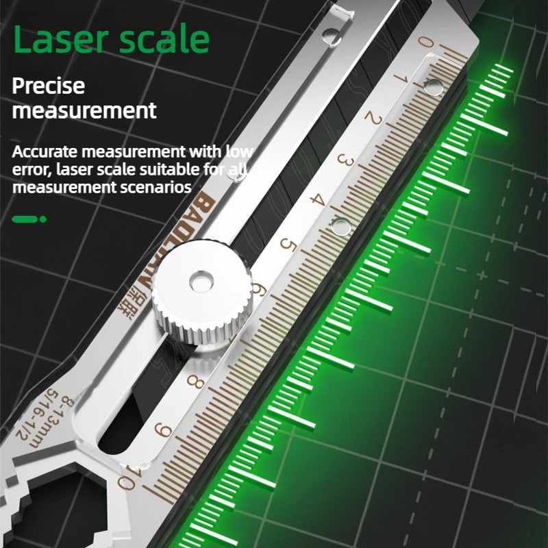 Knife 8 in 1 Design with Sharp Blade Stable Grip and Ruler for Cutting and Measuring Ideal for DIY and Construction Tasks