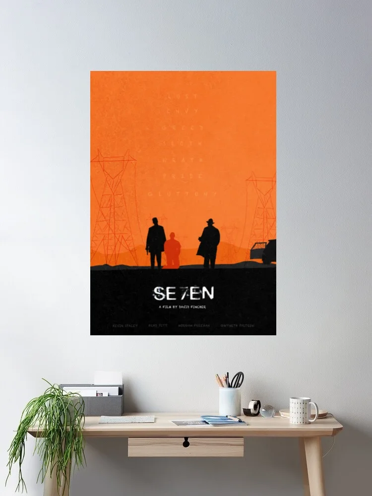 Se7en Movie Art Print Canvas Poster, Living Room Decor, Home Wall Picture