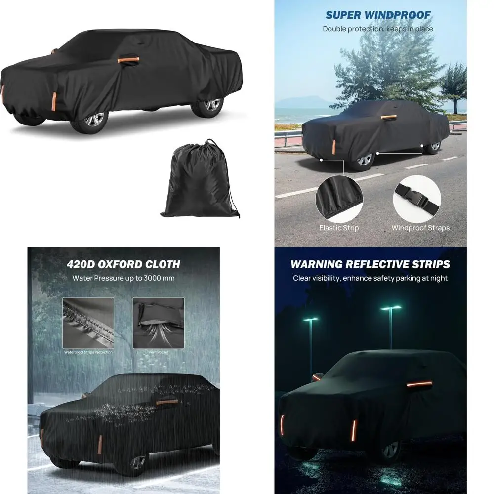 

F150 5,5-футовый чехол для грузовика, кабина для экипажа, мягкий хлопковый интерьер, защита от града и ультрафиолета, водостойкий, модели 2015-2025 гг.