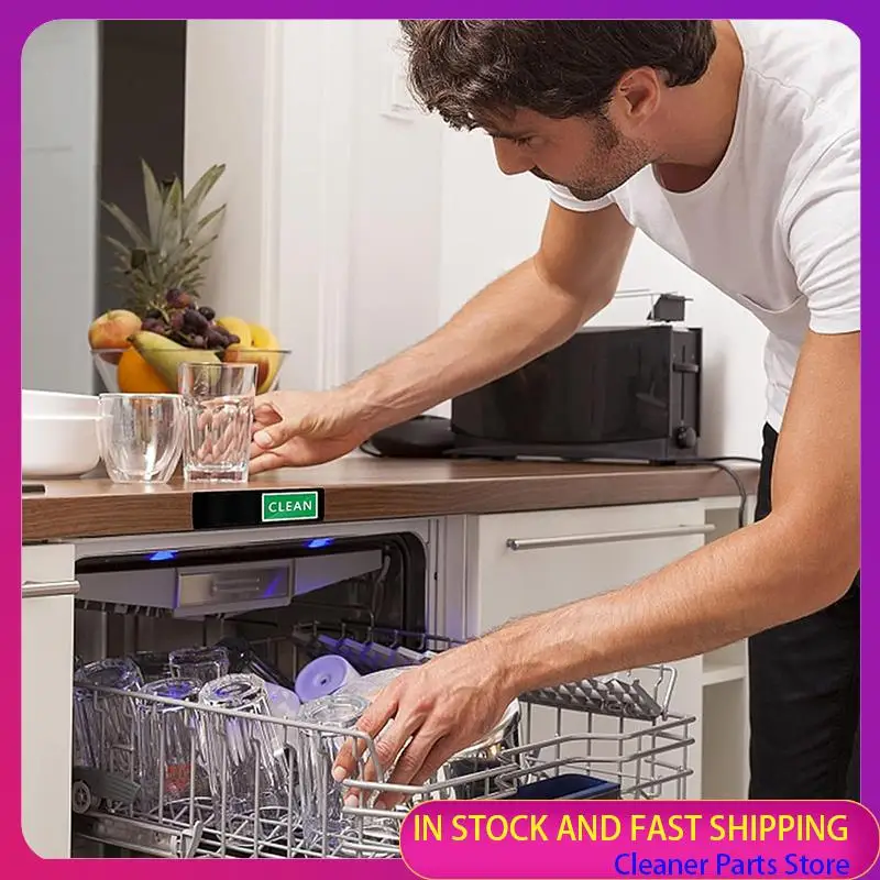 حار بيع-2 قطعة غسالة الصحون المغناطيس نظيفة القذرة علامة مصراع الأسود ABS فقط يتغير عندما تدفع ذلك أطباق غير قابلة للخدش نظيفة دي