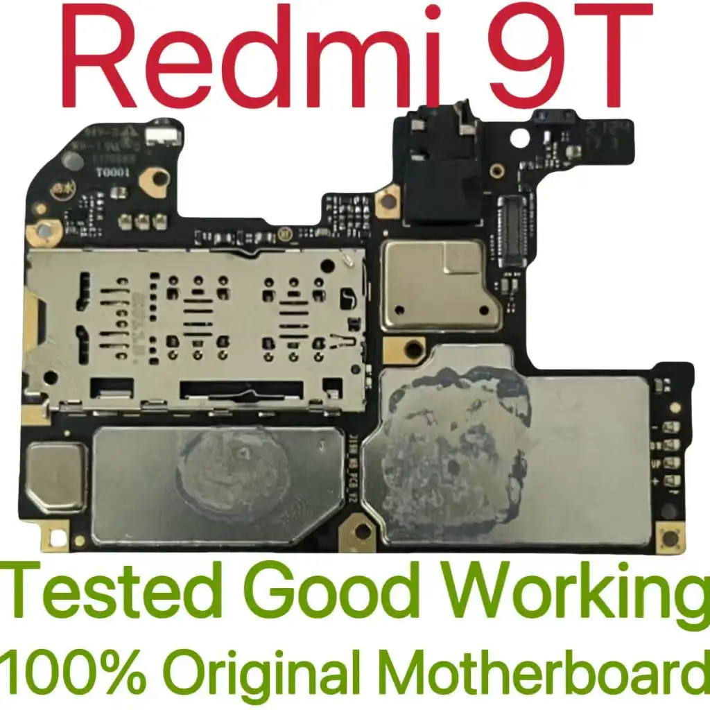 Global Version Original Unlocked Motherboard for Redmi 9T Good Work Fully Tested Circuit Plate Main Logic Board for Redmi 9T