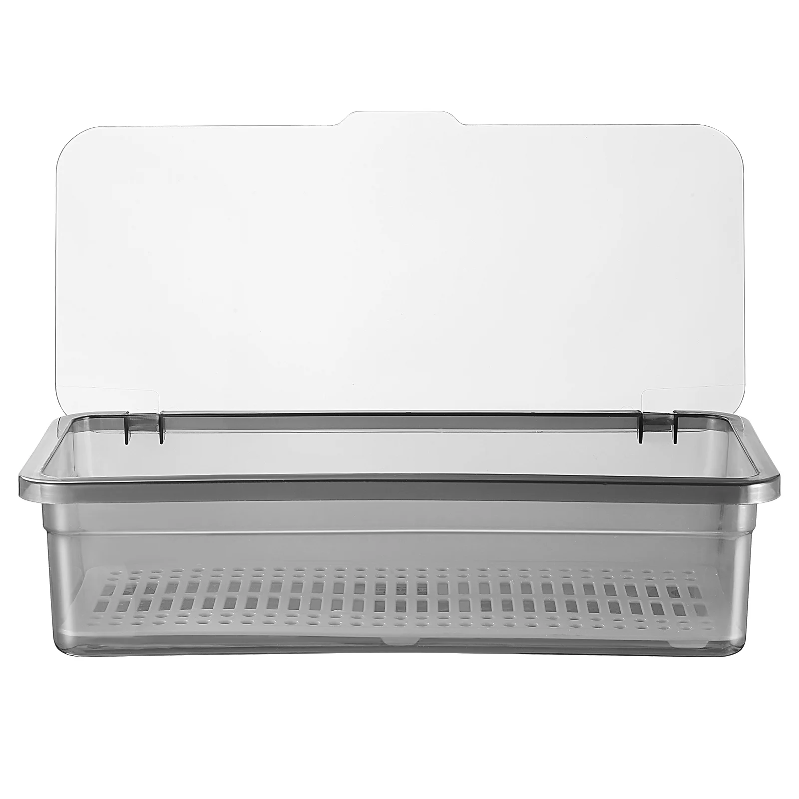 

Draining Cutlery Storage Box Transparent Plastic Utensil Organizer Chopsticks Holder Dust-Proof Filter Design Kitchen