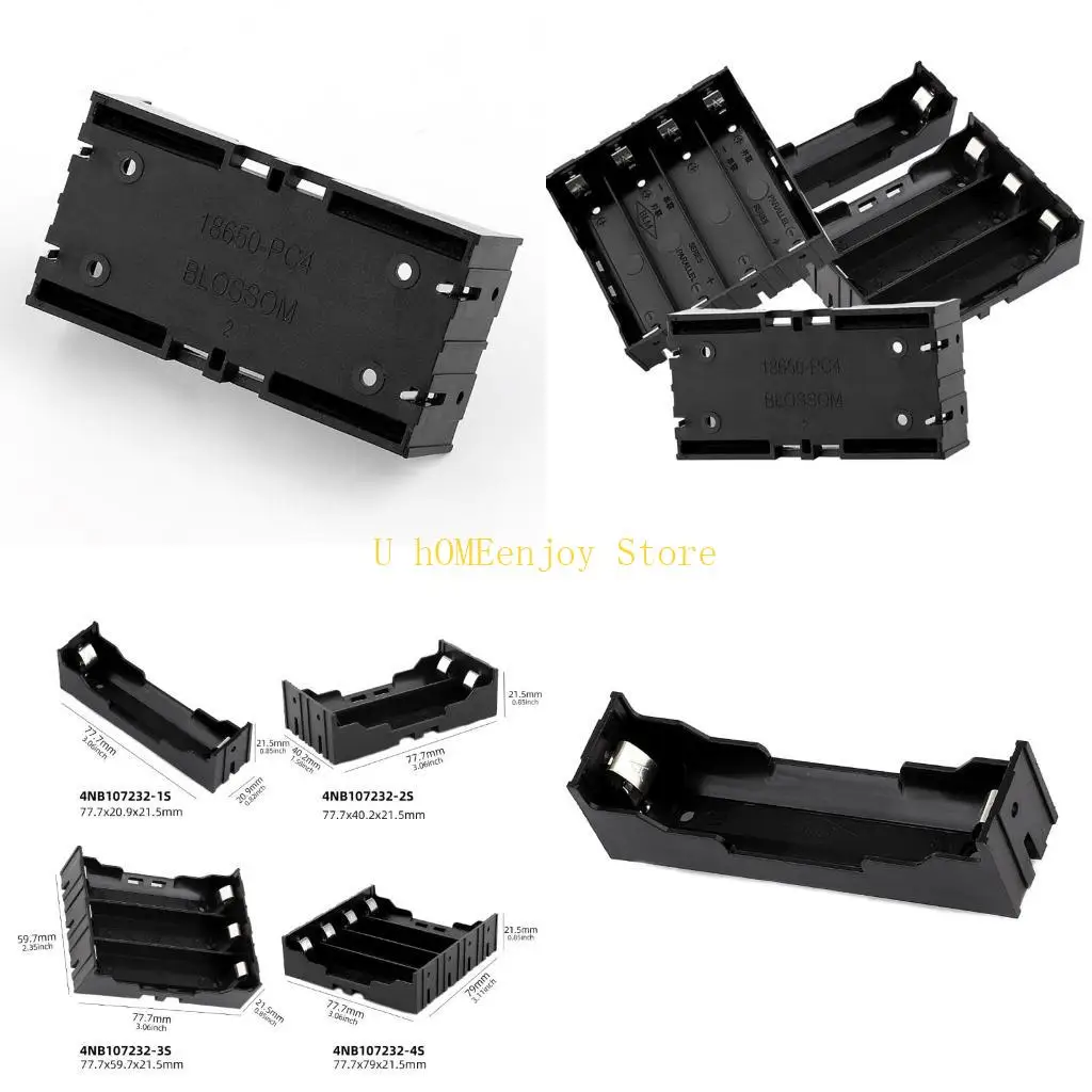 B0KF Dorable Battery Storage Case 18650 Battery Case Holder with Pin Easy to Use