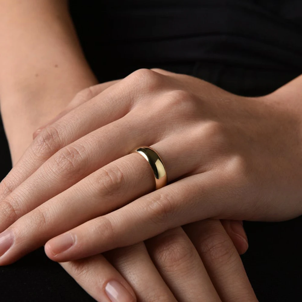 Classic Style Rings for Stacking Stainless Steel Rings For Woman For Gift Jewelry Size 5 6 7 Jewelry Accessories