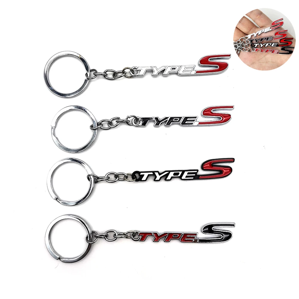 TYPE S Metal Keychain Keyring Car Keychain Auto Key Chain Key Ring Holder Metal Car Refitting Metal Pendant Keychain For HONDA