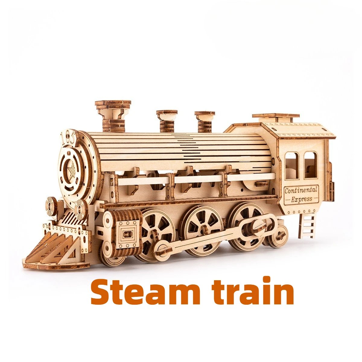 

Steam Train Wooden Three-dimensional Puzzle 3D Retro Mechanical Model Assembled Building Blocks Toys Gifts