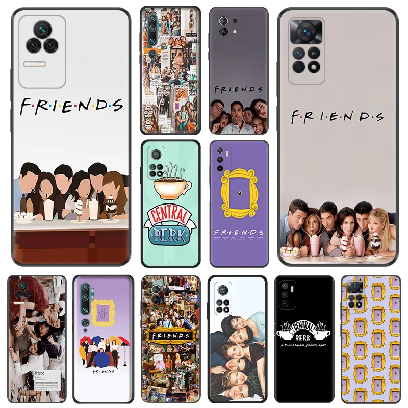 Matte Phone Case For Redmi Note 11 Pro 10 11s 10s 10a 10c Xiaomi 11t 10t Note10 Lite Friends Central PERK Black Soft Cover