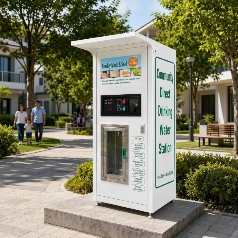 Self-Service Outdoor Water Vending Machine 24H Automatic Pure Drinking Water Dispenser for Park Street Community Customized