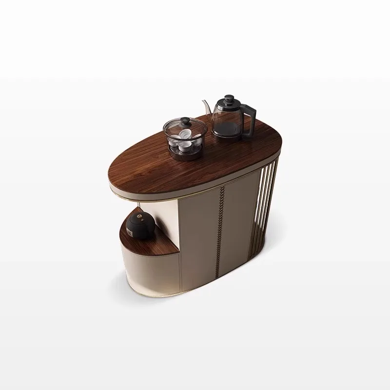 

Light luxury, Italian style, balcony, small tea table, mobile side table